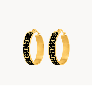 Kavallieri Maltese Cross Hoop Earrings