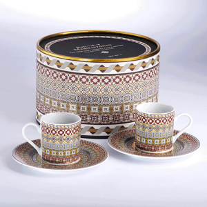 Mediterranea Porcelain Espresso cup & saucer Set of 2