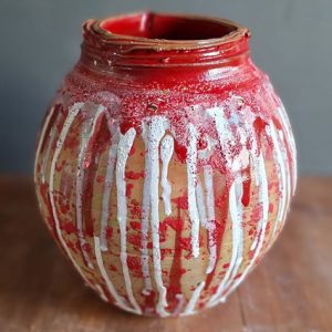 Cloud Dribble Ceramic Pot