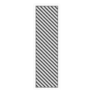 Chiffon Scarf Striped Logo - ''Black/White''