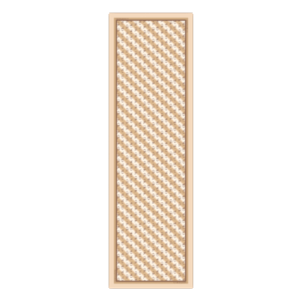Chiffon Scarf Striped Logo - ''Camel/Cream''