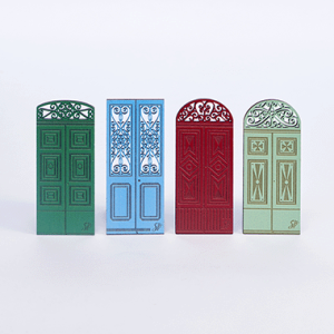 Doors of Malta Wooden Magnets