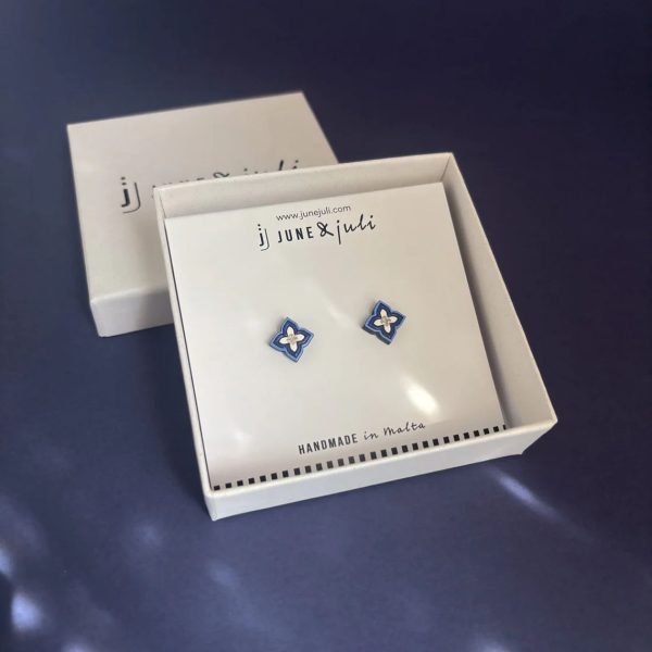 Pipa Stud Earrings in Blue