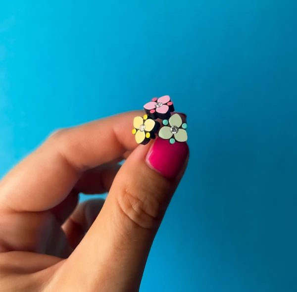 Bougainvillea Flower Stud Earrings