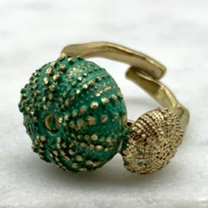 Green Oxide Urchin Ring