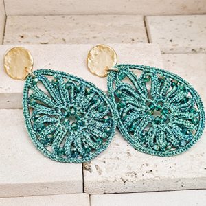 Crochet Crystal Earrings