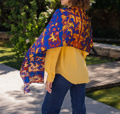 Silk Medium Shawl - Safra - Image 2