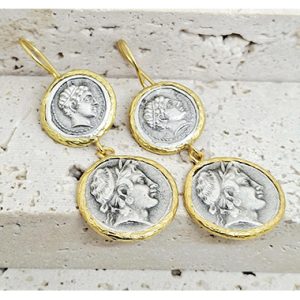 Ancient Roman Coin Earrings