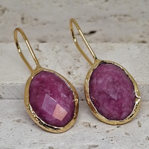 Ruby Zoisite Earrings