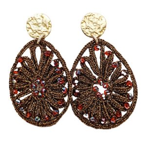 Crochet Crystal Earrings