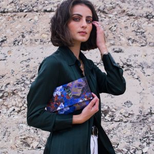 Cotton Clutch - Indigo